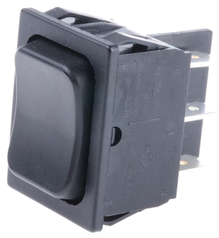 Marquardt DPDT, (On)-Off-(On) Rocker Switch Panel Mount