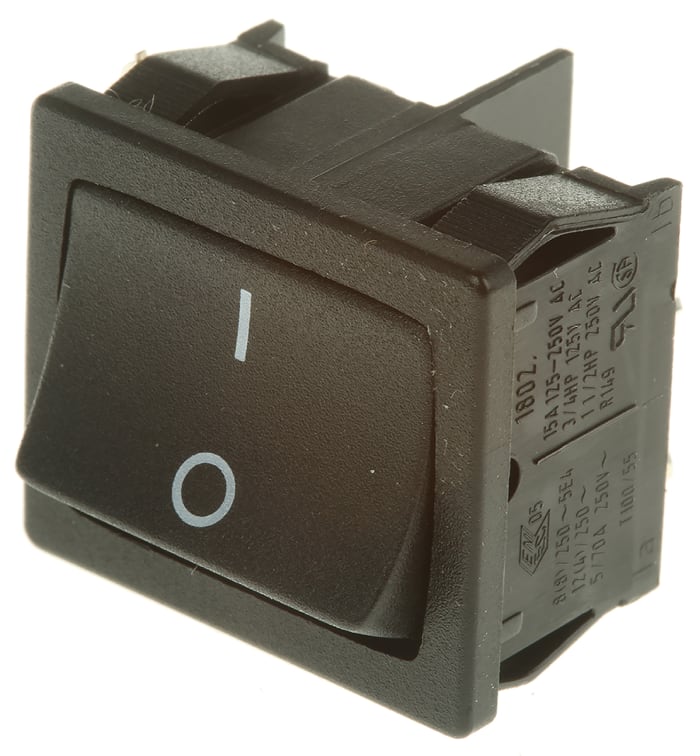 1802.1123 Marquardt | Marquardt DPST, On-Off Rocker Switch Panel Mount ...