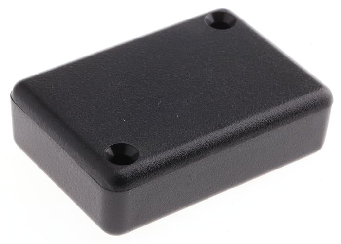 Hammond 1551 Series Black ABS Enclosure, IP54, Flanged, Black Lid, 50 x 35 x 15mm