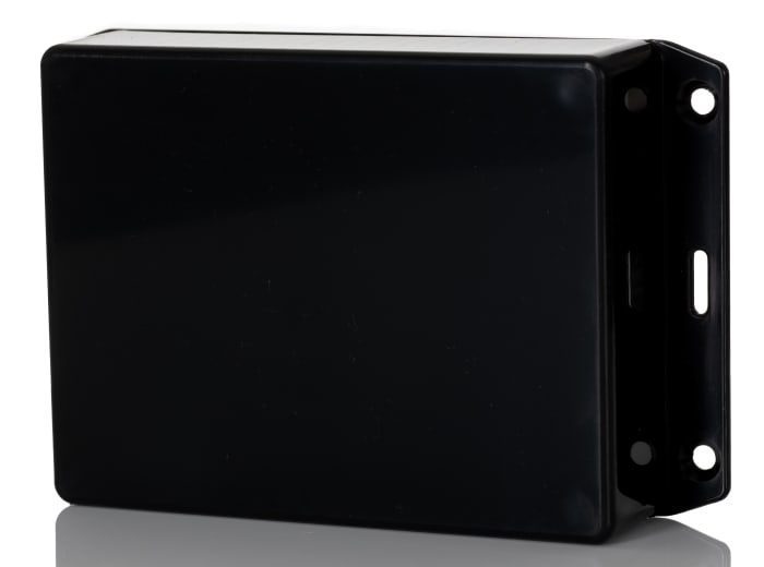 Hammond 1591 Series Black ABS Enclosure, IP54, Flanged, Black Lid, 121 x 94 x 30mm