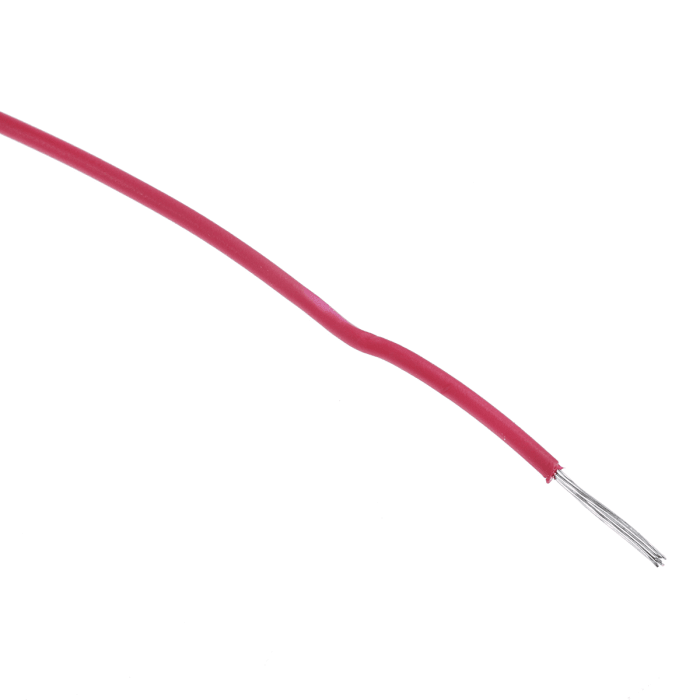Alpha Wire Ecogen Ecowire Series Red 0.33 mm² Hook Up Wire, 22 AWG, 7/0.25 mm, 305m, MPPE Insulation, 6713 RD001