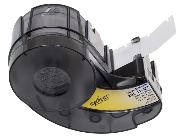 Brady Black on White Label Printer Tape, 12.7 mm Width, 19.1mm Label Length