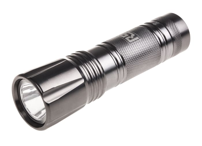 Lampe torche RS PRO LED non rechargeable, Noir, 250 lm