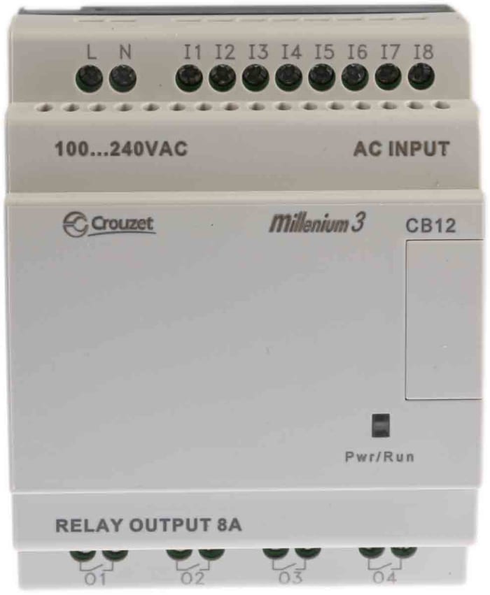 Crouzet Millenium 3 Series Logic Module, 230 V ac Supply, Relay Output, 8-Input, Digital Input