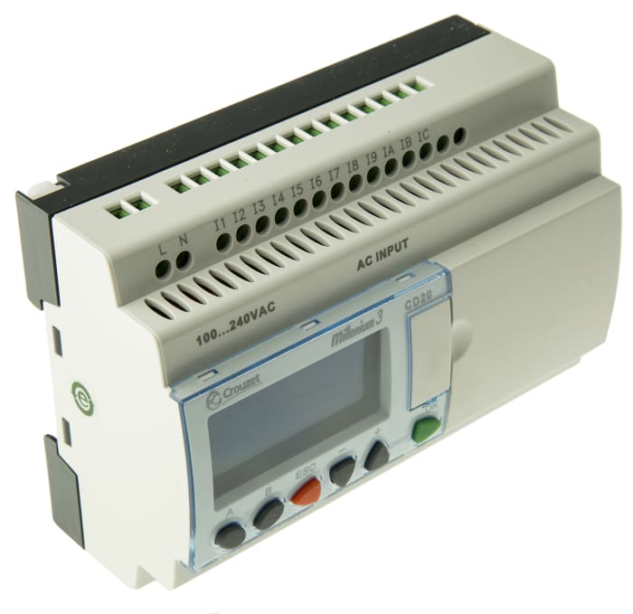 Crouzet Millenium 3 Series Logic Module, 230 V ac Supply, Relay Output, 12-Input, Digital Input