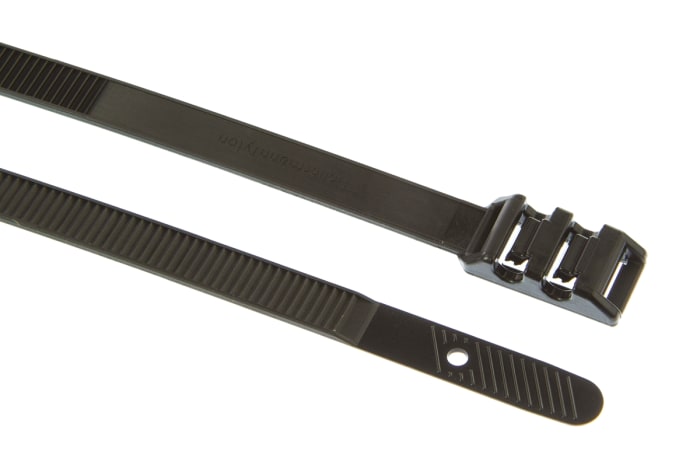 HellermannTyton Cable Tie, 355mm x 9 mm, Black PA 11, Pk-100