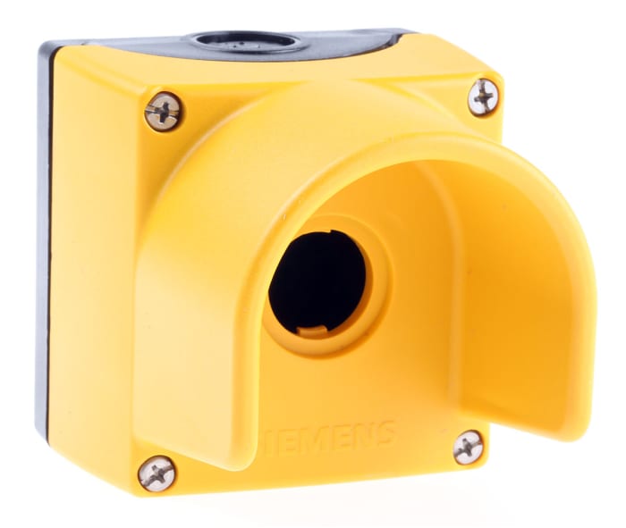 Carcasa de botón pulsador Siemens IP65, diám. 22mm