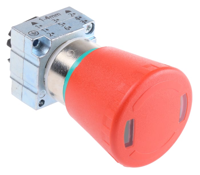 Siemens Signum Series Emergency Stop Push Button, Panel Mount, 16mm Cutout, IP67