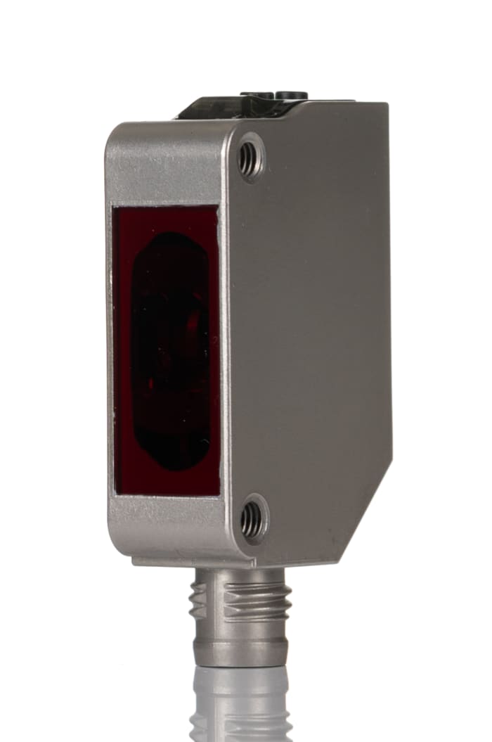 Fotocélula rectangular Omron, Sistema Reflex, alcance 100 mm → 500 mm, salida PNP, Conector de M8 4 clavijas,