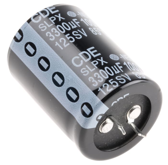 Cornell-Dubilier 3300μF Aluminium Electrolytic Capacitor 100V dc, Snap-In - SLPX332M100E7P3