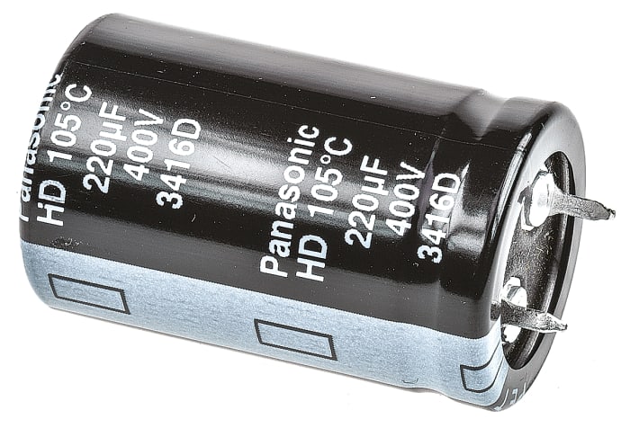 Panasonic 220μF Electrolytic Aluminium Electrolytic Capacitor 400V dc, Through Hole - EETHD2G221HJ