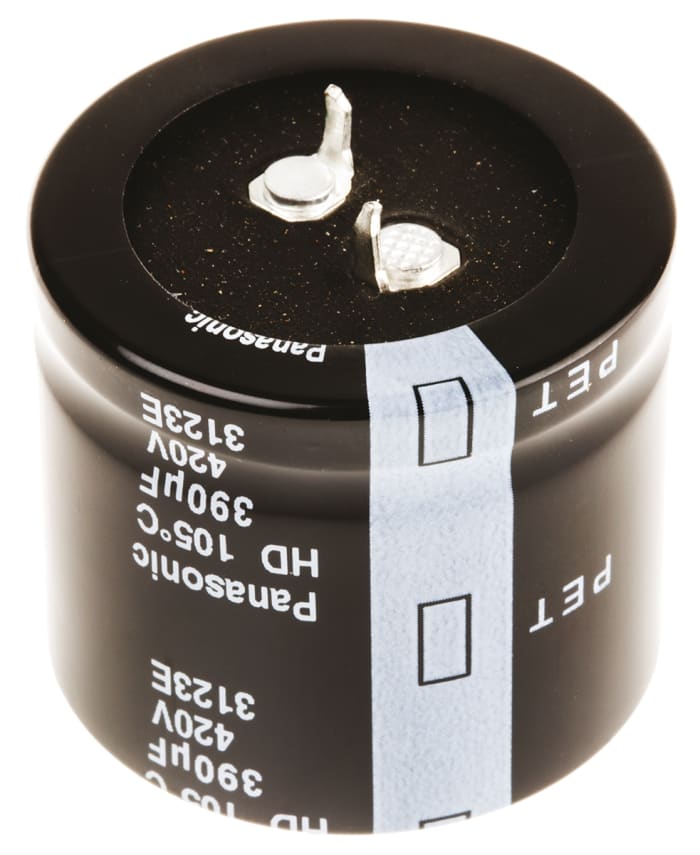 Panasonic 390μF Electrolytic Aluminium Electrolytic Capacitor 420V dc, Through Hole - EETHD2S391LJ