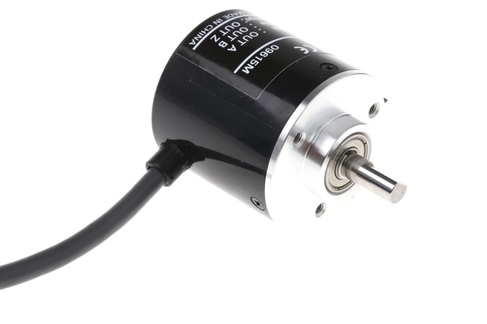 Omron E6B2 Series Incremental Incremental Encoder, 100 ppr, NPN Open Collector Signal, Solid Type, 6mm Shaft
