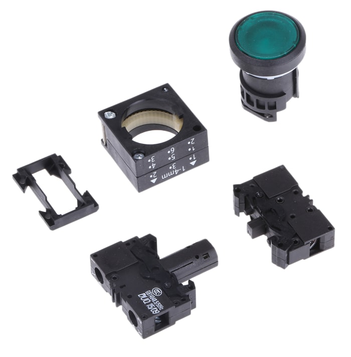 Siemens 3SB3 Series Illuminated Push Button, Panel Mount, 22mm Cutout, SPST, IP66