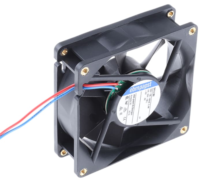 ebm-papst 8400 N Series Axial Fan, 24 V dc, DC Operation, 79m³/h, 2.4W, 80 x 80 x 25mm