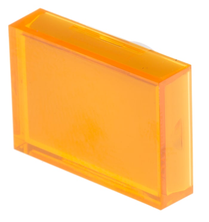 RS PRO Orange Rectangular Push Button Lens for Use with ADA16 Series
