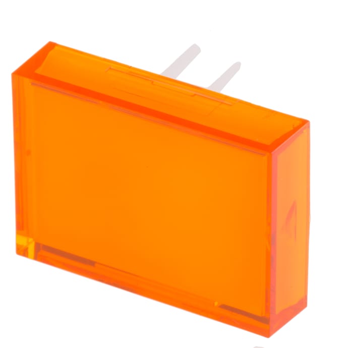 Embellecedor para botón pulsador Naranja Rectangular para uso con Serie SD16