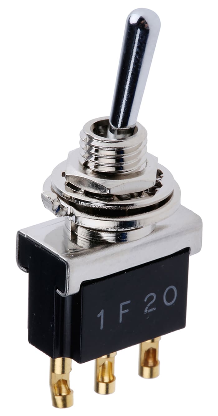 TE Connectivity Toggle Switch, Panel Mount, On-On, SPDT, Solder Terminal, 125V ac