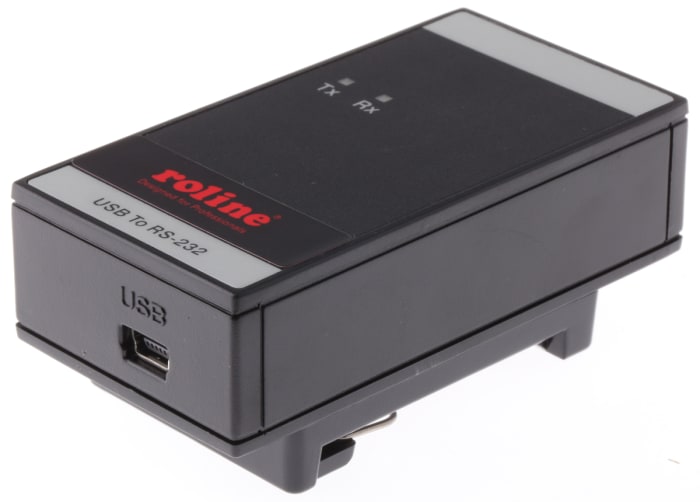 Convertidor de interfaz Roline 12.02.1001, Conector A USB Mini B, Conector B D-sub, 9 contactos