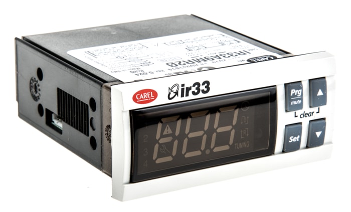 Carel IR33 Panel Mount PID Temperature Controller, 76.2 x 34.2mm, 4 Output SSR, 24 V ac/dc Supply Voltage