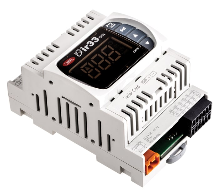 Controlador de temperatura PID Carel serie DN33, 144 x 70mm, 24 Vac / dc, 2 salidas Relé