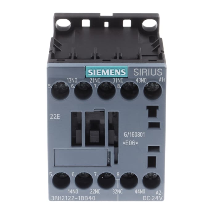 Siemens Sirius Innovation 3RH2 Kontaktör, 4 Kutuplu, 10 A, Bobin Gerilimi: 24 V dc