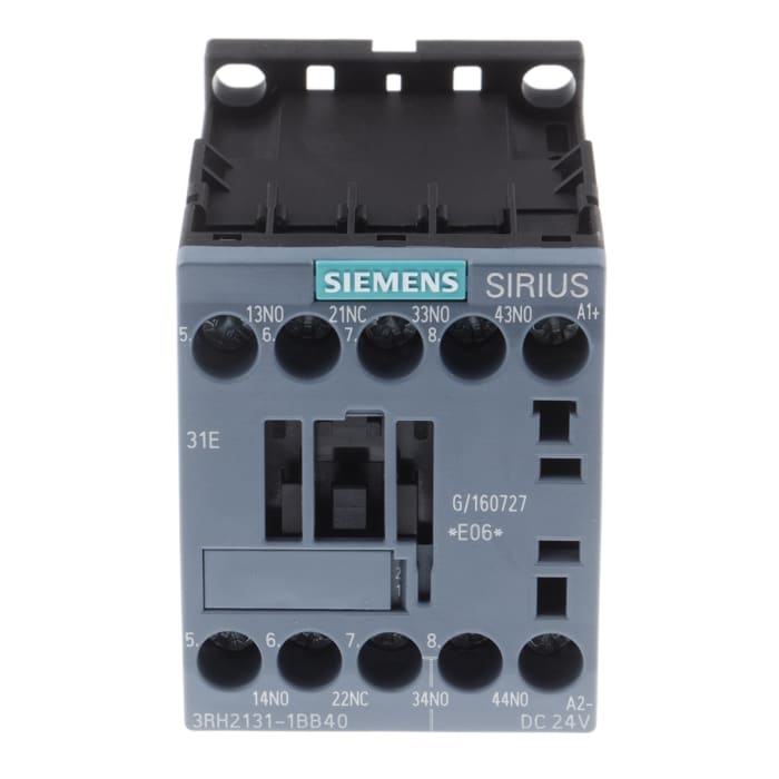 Siemens SIRIUS 3RH2 Contactor Relay, 24 V dc Coil, 4-Pole, 10 A, 3NO + 1NC, 690 V ac
