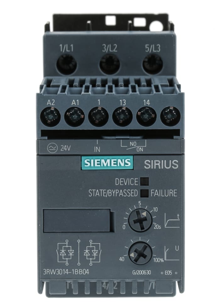 3RW30141BB04 Siemens Arrancador suave Siemens SIRIUS 3RW 3RW30, 6,5
