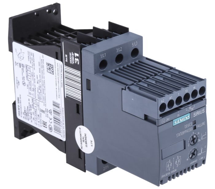 Siemens Sanftstarter 3RW3018-1BB14,Soft-Starter,7,5kW/17,6A,AC/DC 110-230 V  Nr43