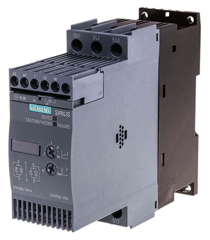 3RW30261BB14 Siemens Siemens Soft Starter, Soft Start, 11 kW, 400 V