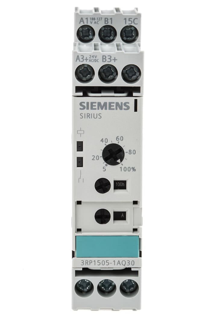 Siemens DIN Rail Mount Timer Relay, 100 → 127 V ac, 24V dc, 1-Contact, 0.15 → 3s, SPDT