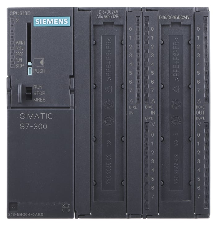 6ES7313-5BG04-0AB0 Siemens Siemens SIMATIC S7-300 Series PLC CPU, 24 V dc  Supply, Analogue, Digital Output, 28 (24 Digital, Analogue)-Input,  746-6520 RS Components