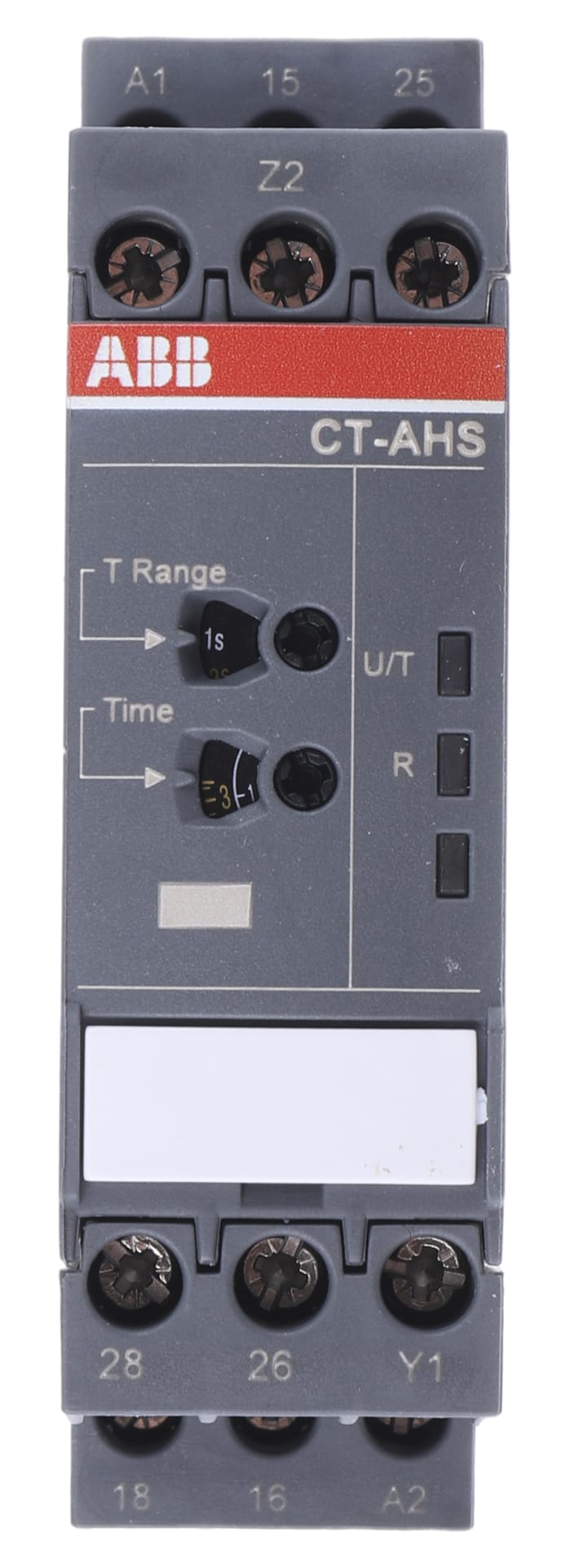 ABB 1SVR Series DIN Rail Mount Timer Relay, 24 → 240 V ac, 24 → 48V dc, 2-Contact, 0.05 s → 300h,
