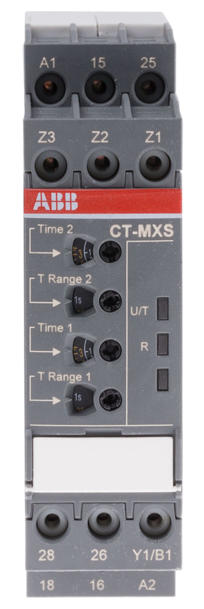 ABB DIN Rail Mount Timer Relay, 24 → 240 V ac, 24 → 48V dc, 2-Contact, 0.05 s → 300h, DPDT