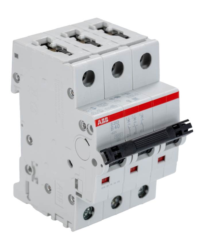 ABB System Pro M Compact S200 MCB, 3P, 40A Curve B, 400V AC, 10 kA Breaking Capacity