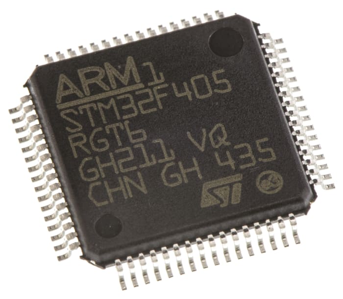 STMicroelectronics, 32bit ARM Cortex M4, STM32F4 Microcontroller, 168MHz, 1.024 MB Flash, 64-Pin LQFP