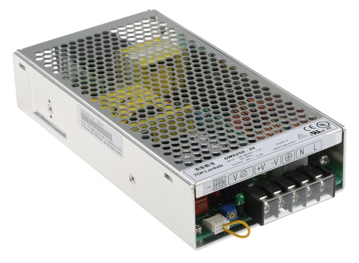 TDK-Lambda Switching Power Supply, GWS250-24, 24V dc, 10.5A, 252W, 1 Output, 120 → 373 V dc, 85 → 265 V
