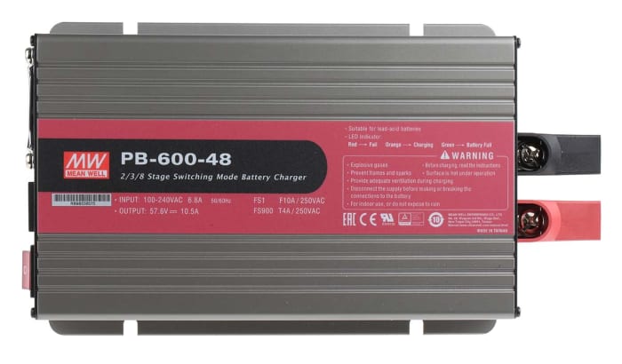 MEAN WELL Battery Charger For Lead Acid 55.2V 10.5A with AC plug