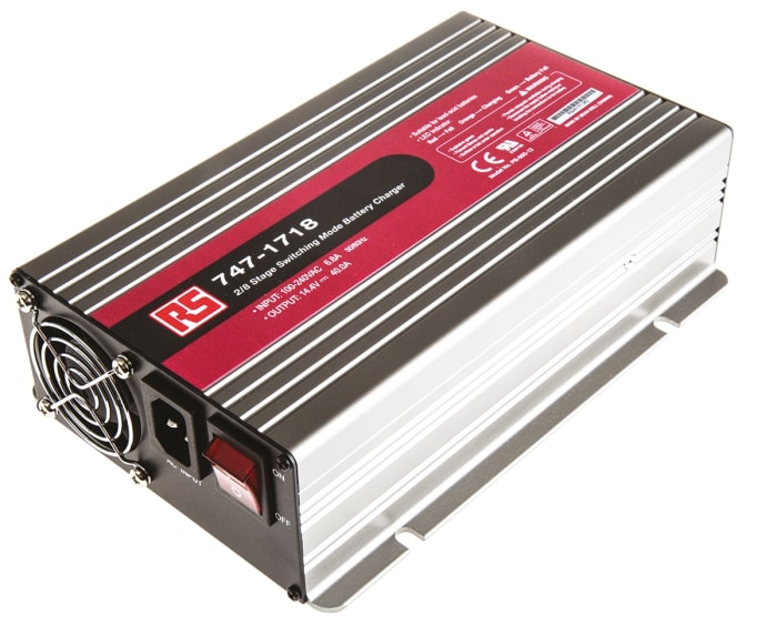 MEAN WELL Battery Charger For Lead Acid 13.8V 40A with AC plug