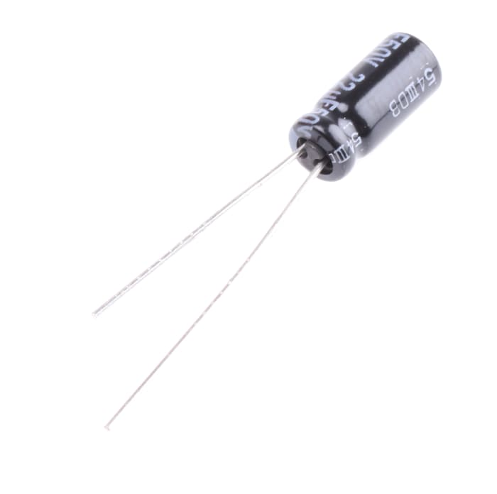 Panasonic 22μF Aluminium Electrolytic Aluminium Electrolytic Capacitor 50V dc, Radial, Through Hole - EEUFR1H220