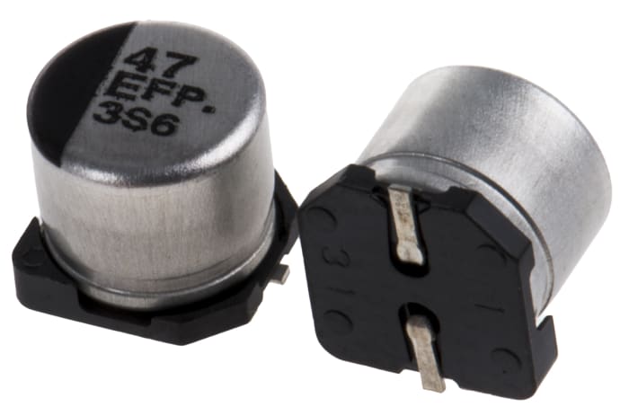 Panasonic 47μF Aluminium Electrolytic Capacitor 25V dc, Surface Mount - EEEFP1E470AP