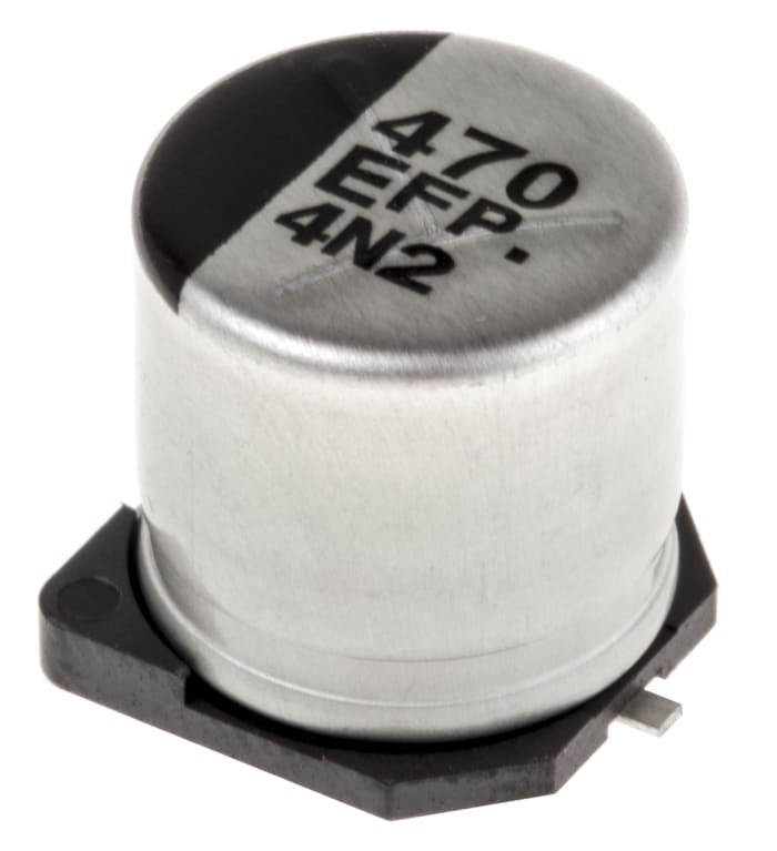 Panasonic 470μF Aluminium Electrolytic Capacitor 25V dc, Surface Mount - EEEFP1E471AP