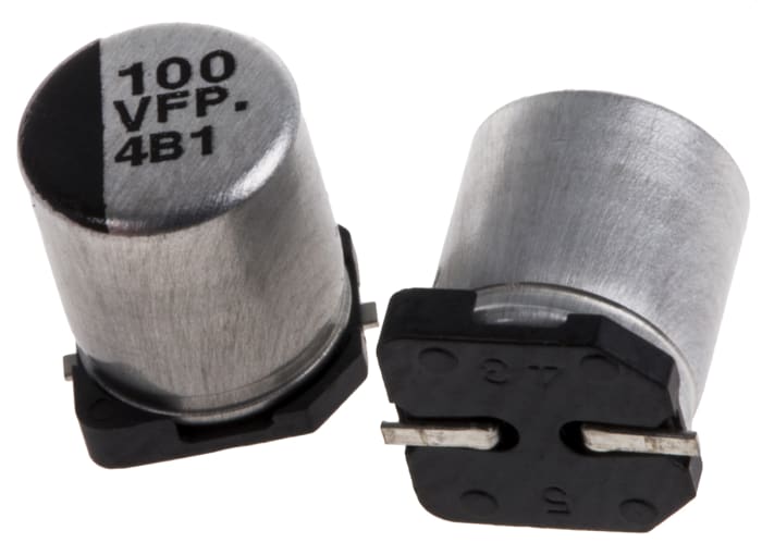 Panasonic 100μF Aluminium Electrolytic Capacitor 35V dc, Surface Mount - EEEFPV101XAP