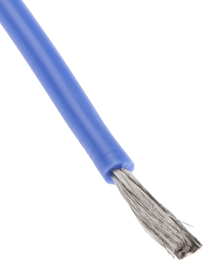 RS PRO Blue 2.5 mm² Test Lead Wire, 13 AWG, 462/0.08 mm, 5m, Silicone Rubber Insulation