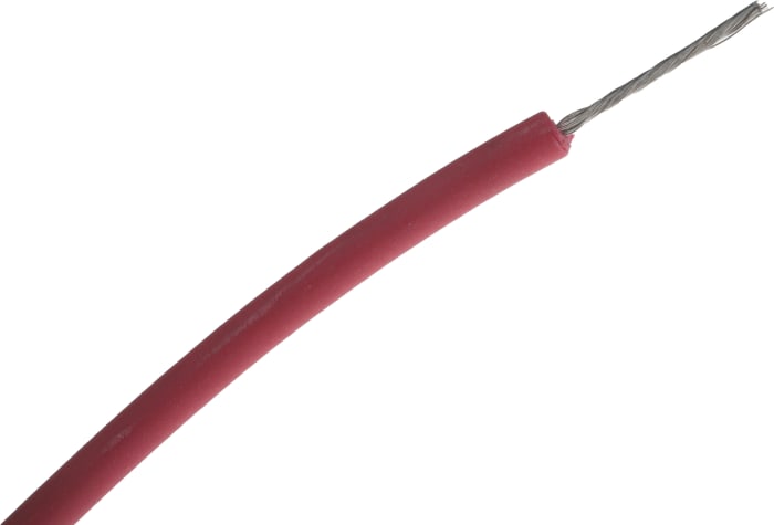 RS PRO, 25m Kırmızı Ölçü Aleti (Test Uçları) Kablosu, Tek Damarlı, 17 AWG, 1 mm², 10 A, CSP Kauçuk, 2 kV