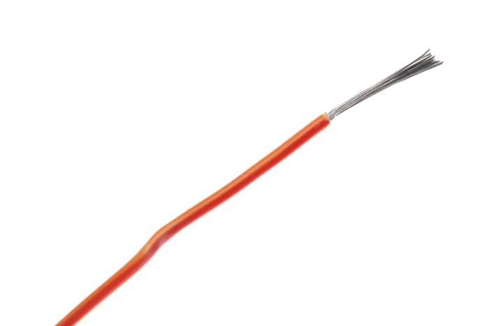 Fil électrique RS PRO BS4808, 0,52 mm², Orange/Rouge, 20 AWG, 100m, 1 kV