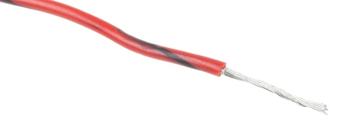 Cable para Equipos RS PRO, área transversal 0,52 mm² Filamentos del Núcleo 16/0,2 mm Negro/Rojo, 1 kV, long. 100m, 20