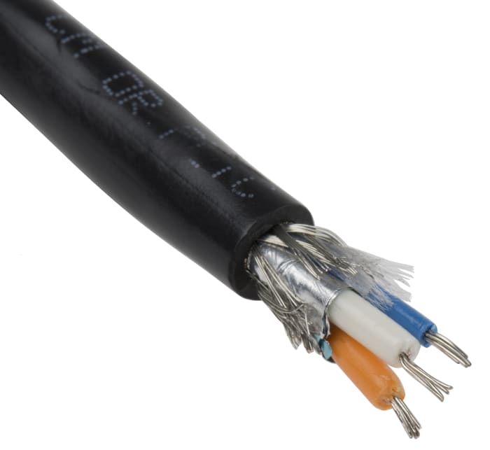 Alpha Wire Alpha Essentials Data & Bus Cable Series Data Cable, 1 Pairs, 2 Cores, 0.456 mm², Screened, 22 AWG, 30m,