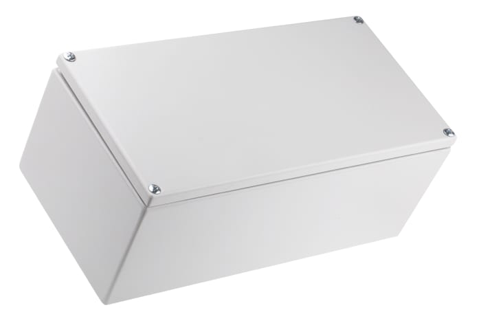 Caja de conexión RS PRO, Acero templado, Gris claro, 300mm, 120mm, 150mm, 300 x 120 x 150mm, IP66