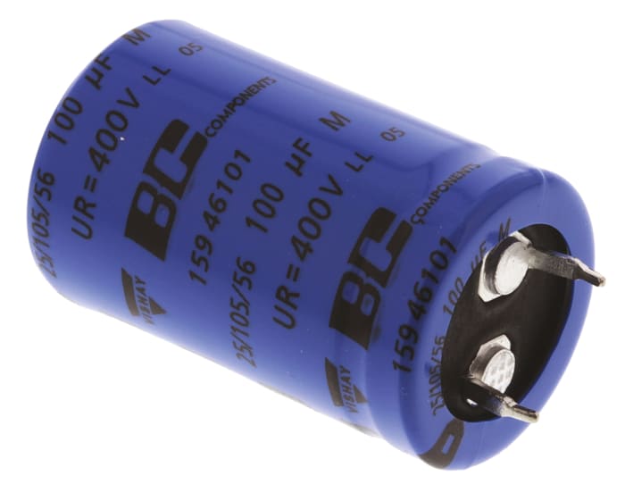 Vishay 100μF Aluminium Electrolytic Capacitor 400V dc, Snap-In - MAL215946101E3